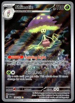 Pokemon TCG Shiinotic 194/191 2024 Surging Sparks Illustration Rare Card - NM - Image 1