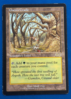 GAEA'S CRADLE Magic The Gathering - Urza's Saga * Authentic * Reserve List * MP - Image 1