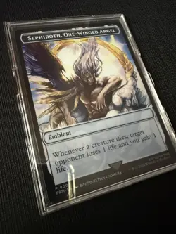 Final Fantasy MTG Sephiroth, One Winged Angel Emblem Stainless Metal Token Promo - Image 3