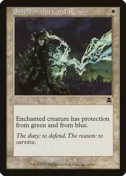 SHIELD OF DUTY AND REASON X 4 E/X+ APOCALYPSE MAGIC THE GATHERING - Image 1