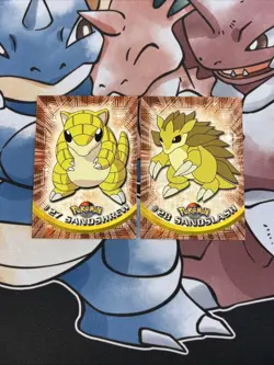 Sandshrew Sandslash Non Holo Blue Logo 1999 Topps TV Series 1 Pokemon VINTAGE - Image 1