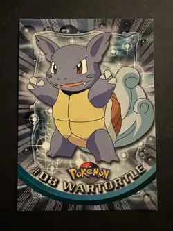 Pokemon Topps Series 1 Blue Logo #08 Wartortle - Image 1