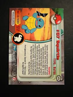 Pokemon Topps Series 1 Blue Logo #07 Squirtle - Image 2