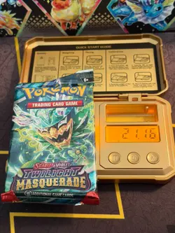 21.16g - Twilight Masquerade Pokemon Booster Pack, Sealed & Weighed - Image 1