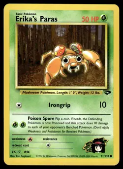 Pokemon TCG Gym Challenge #071/132 Erika's ParasLP - Image 1
