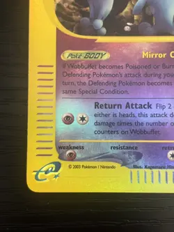2003 Pokemon TCG - Wobbuffet Skyridge 45/144 - Reverse Holo Rare NM - Image 5