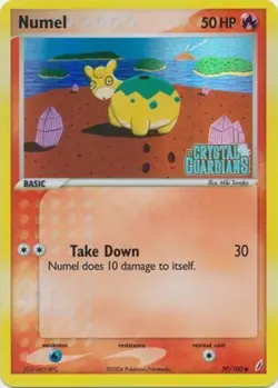 Moderately Played, English Pokemon Reverse Holo Numel - 59/100 - Common - Revers - Image 1