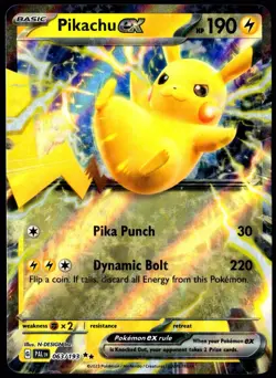 Pokemon TCG Pikachu ex 063/193 2023 Paldea Evolved Double Rare Card - LP - Image 1