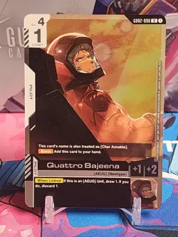 Gundam TCG Card Game *Quattro Bajeena* Store Tournament Promo *English *Holo - Image 1