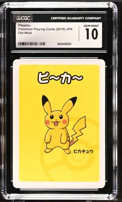 2019 Pokemon Old Maid PIKACHU CGC 10 Gem Mint - Japanese Pokemon Card - Image 1