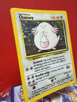 Pokemon Card 1999 WOTC Base Set Holographic Chansey - HP - Image 2