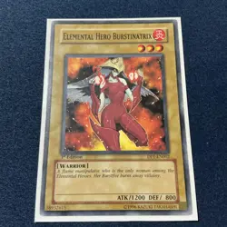 Yugioh Card Elemental Hero Burstinatrix 1st Edition-DP1-EN002 - Image 1