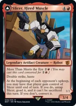 MTG English Slicer, Hired Muscle NM Foil Universes Beyond: Transformers - Image 1