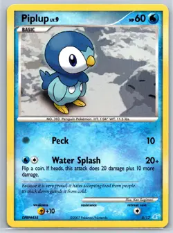 Piplup - DP Trainer Kit Manaphy 5/12 Vintage Pokemon TCG Card NM - Image 1