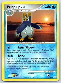 Prinplup - DP Trainer Kit Manaphy 6/12 Vintage Pokemon TCG Card LP - Image 1
