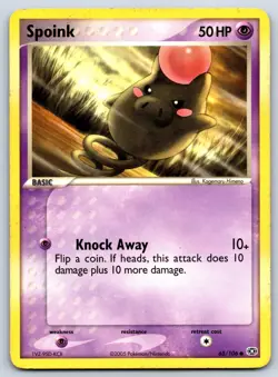 Spoink - EX Emerald 65/106 Kagemaru Himeno Vintage Pokemon TCG Card MP - Image 1