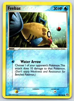 Feebas - EX Emerald 50/106 Kagemaru Himeno Vintage Pokemon TCG Card MP - Image 1