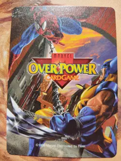 OverPower Marvel IQ Fleer 1996 Cyclops Hero Character Card Rare NM - Image 2