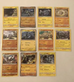 Lot of 11 Geodude and Graveler Pokemon Cards - Image 1