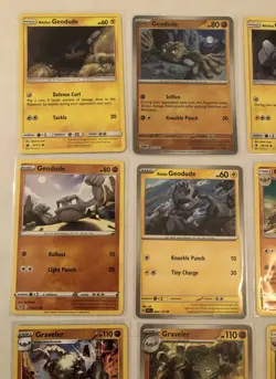 Lot of 11 Geodude and Graveler Pokemon Cards - Image 2