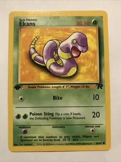 Pokemon TCG Team Rocket Ekans 1st Edition 56/82 Card - Image 1