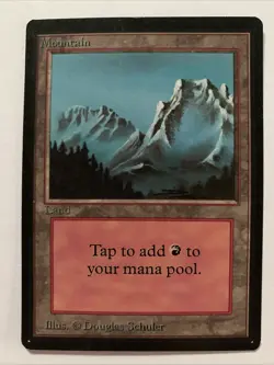 Mountain (B Snowy) Beta Basic Land MAGIC THE GATHERING CARD - Image 1