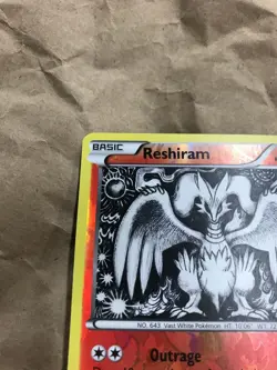 Reshiram Reverse Holo Rare B&W Legendary Treasures 28/113 Pokemon Card Good Cond - Image 3