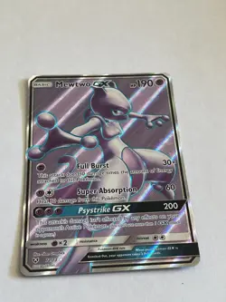 MEWTWO GX 72/73 Full Art Shining Legends Ultra Rare Pokemon Card Near Mint - Image 1