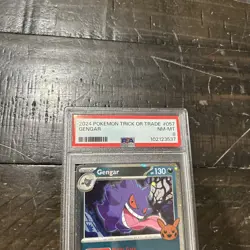 Pokemon Gengar 057/091 PSA 8 Trick or Trade 2024 057 57 PSA 8 Cosmo Holo - Image 3