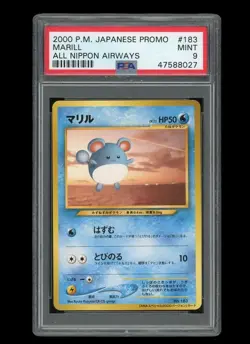 Pokemon PSA 9 MINT Marill 2000 ANA Airlines Japanese Promo Card - Image 1