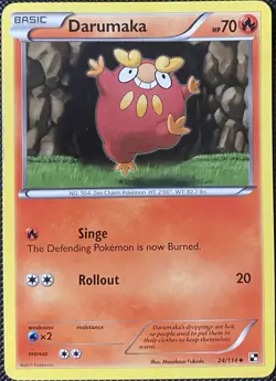 Darumaka 24/114 Black & White Regular - Pokemon Card - Image 1