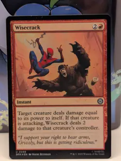 FOIL - Wisecrack - MTG Marvel's Spider-Man Magic the Gathering 98 - NM - Image 1