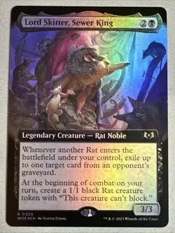 MTG / Lord Skitter, Sewer King / WOE / #339 / FOIL (Extended Art) / Rare / NM - Image 1