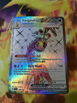 2024 Pokemon TEF EN Temporal Forces Farigiraf ex Ultra Rare #194/162 - Image 1