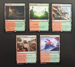 MTG Magic Set of 5 Gruul Dual Lands Commander Deck Staples Green Red Mana - Image 1