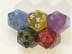 mtg Spindown dice Dragons of Tarkir All 5 colors Complete Set of 5 - Image 1
