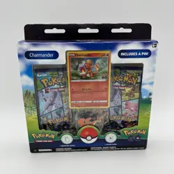 TCG Pokemon Go Charmander Pin Collection Box New Sealed - Image 1
