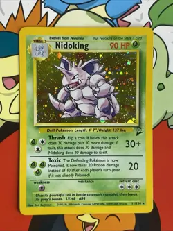 Nidoking - 11/130 Base Set 2 Holo Rare Pokemon - NM/LP - Image 1