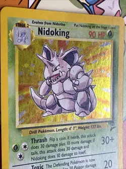 Nidoking - 11/130 Base Set 2 Holo Rare Pokemon - NM/LP - Image 4