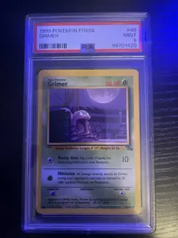1999 Pokemon Fossil Grimer Set Unlimited #48/62 PSA 9 Mint - Image 1