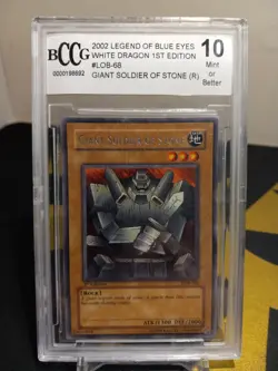 Giant Soldier of Stone LOB-068 Rare 1st Edition - BCCG 10 Mint Yu-Gi-Oh TCG Card - Image 1