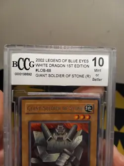 Giant Soldier of Stone LOB-068 Rare 1st Edition - BCCG 10 Mint Yu-Gi-Oh TCG Card - Image 4