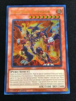 Yugioh Volcanic Emperor LD10-EN018 1ST Ultra (NM) - Image 1