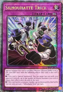 Yugioh! LP Silhouhatte Trick - INFO-EN079 - Quarter Century Secret Rare - 1st Ed - Image 1
