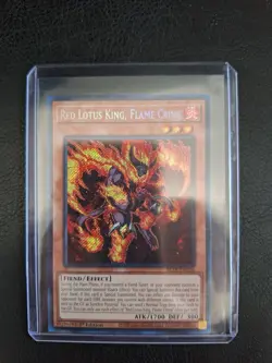 Yu-Gi-Oh Red Lotus King Flame Crime Secret Rare 1st Edition - Image 1