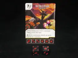 1996 DICE MASTERS RARE YU-GI-OH CARD + DICES #97 Red-Eyes B. Dragon - Image 1