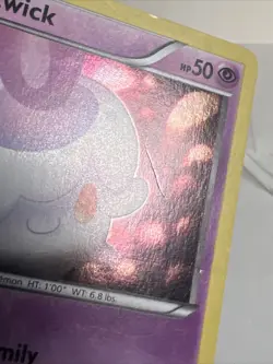 DAMAGED Litwick BW27 Holo Black and White Promos AUTHENTIC Pokemon Card - Image 3