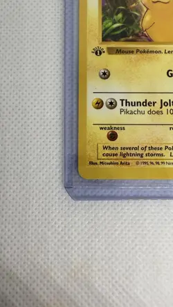 Pikachu 1st Edition Shadowless (Red Cheeks) 58/102 Base Set 1999 TCG Card - LP - Image 5