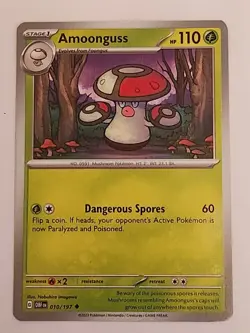 Amoonguss #10/197 SV Obsidian Flames Uncommon Pokemon 2023 TCG Card - Image 1