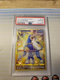2021 Pokemon Houndoom Battle Styles Gold Secret Rare Card 179/163 PSA 10 - Image 2